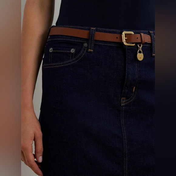 Lauren RL - Dark Blue Denim Pencil Skirt - Picture 5 of 6